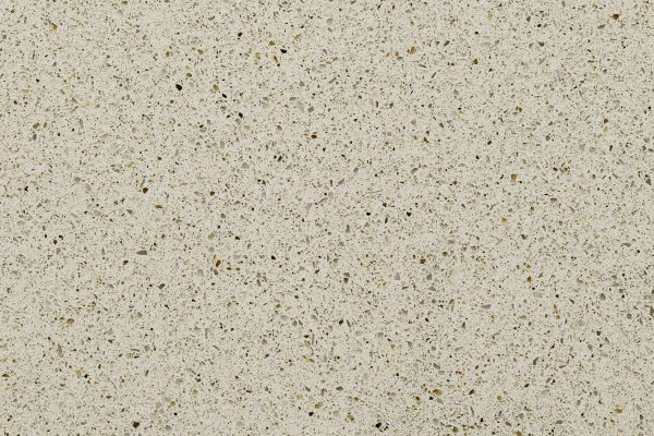 Bayshore Sand Quartz countertop featuring warm beige tones with sandy textures
