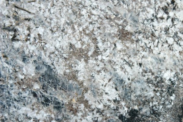 Blue Flower Granite countertop showcasing blues, greys, whites, and subtle gold accents
