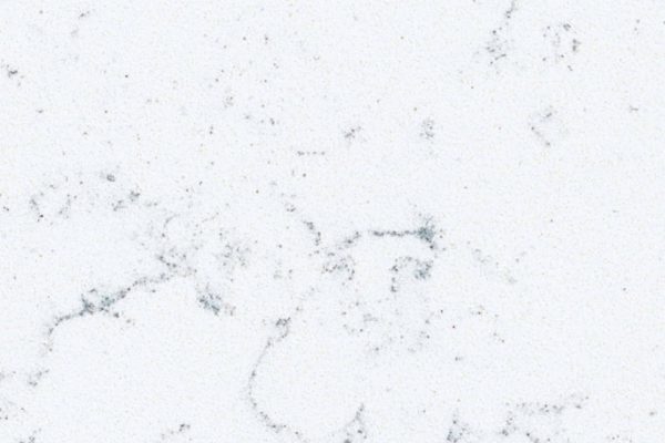 Fairy White Quartz countertop featuring pristine white background with delicate grey veining