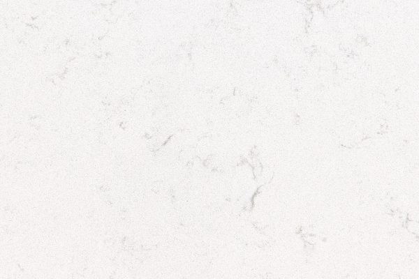 New Carrara Marmi Quartz countertop featuring soft white with delicate grey veins