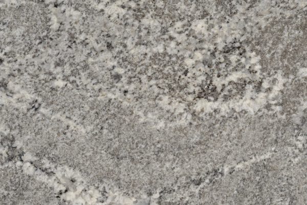 Silver Falls Granite countertop featuring elegant silver, grey, and white patterns
